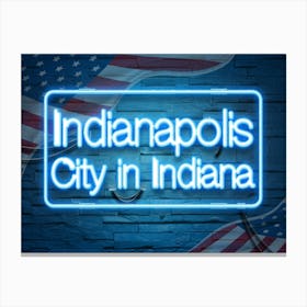 Indianapolis City In Indiana Canvas Print