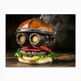 Steampunk Burger Canvas Print