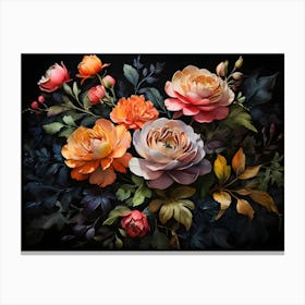 Default A Stunning Watercolor Painting Of Vibrant Flowers And 1 (4) (1) Canvas Print