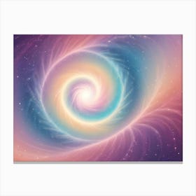 A Vibrant, Abstract Image Of A Swirling, Cosmic Nebula With A Glowing, White Center Canvas Print