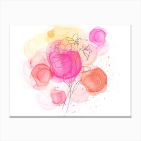 Watercolor Flowers Canvas Print