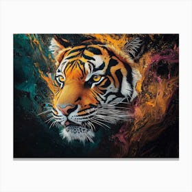 Tiger Animal Abstract 4 Canvas Print