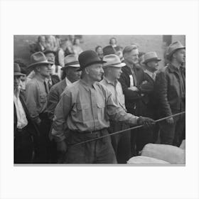 Untitled Photo, Possibly Related To Silverton, Colorado, Labor Day Celebration, Contestant And Spectators Canvas Print