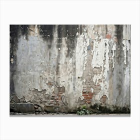 An Intricate Pattern Distressed And Splattered Across A Retro Template Urban Wall Of Weathered Con 2 1 Canvas Print