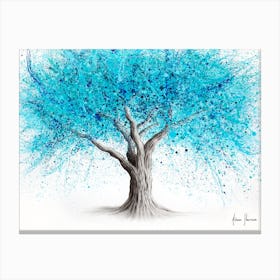 Blue Blossom Tree Canvas Print