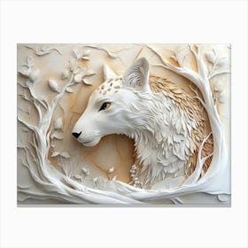 Wolf In The Woods Canvas Print