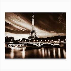 Eiffel Tower At Night 1 Canvas Print