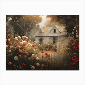 House In The Garden Canvas Print