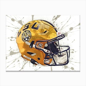 Lsu Tigers NCAA Helmet Poster 1 Canvas Print