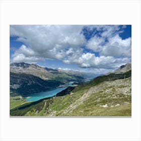 A view to St. Moritz Canvas Print