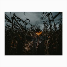 Pumpkin Scarecrow Canvas Print