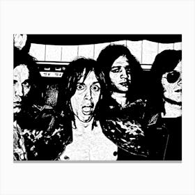 The Stooges Music Band Black In White Canvas Print