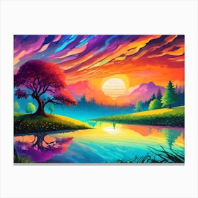 Sunset Painting 4 Canvas Print