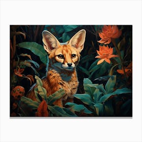 Bengal Fox Painting 4 Canvas Print