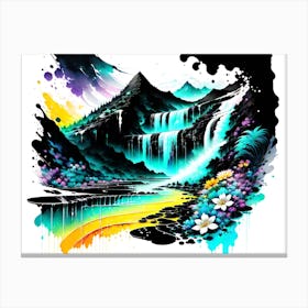 Rainbow Waterfall Canvas Print