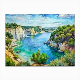 Van Gogh Calanques National Park France (1) Canvas Print