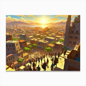 City In The Sun 1 Canvas Print