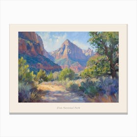 Western Landscapes Zion National Park Utah 4 Poster Canvas Print