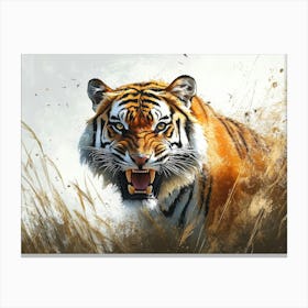 Fantasy Illustration of a Wild Animal Tiger 2 Canvas Print