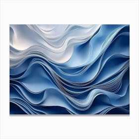 Abstract Wave Painting 3 Canvas Print