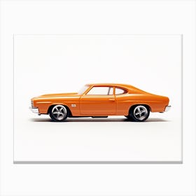 Toy Car 70 Chevelle Ss Orange Canvas Print