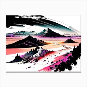 Landscape With Mountains Canvas Print