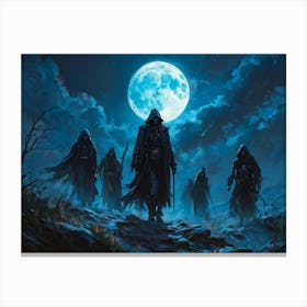 The Rising Undead In The Full Moon (20) Canvas Print