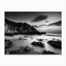 Black And White Seascape 36 Canvas Print