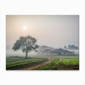 Sunrise In The Countryside Canvas Print