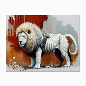 Lion In The City 8 Canvas Print