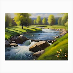 Spring Landscape Oil Painting 13 Canvas Print