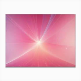 Abstract Image With Streaks Of Pink And White Light Converging Towards A Bright Point, Creating A Sense Of Speed And Energy Canvas Print