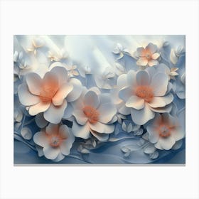 3d Flower Wallpaper Canvas Print