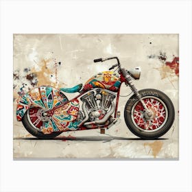 Vintage Colorful Scooter 13 Canvas Print