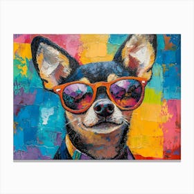 The Coolest Dog In Town 13 Canvas Print