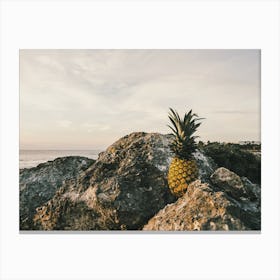 Pineapple On The Beach Canvas Print