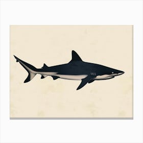 Carpet Shark Silhouette 5 Canvas Print