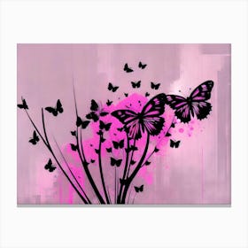 Pink Butterflies 11 Canvas Print