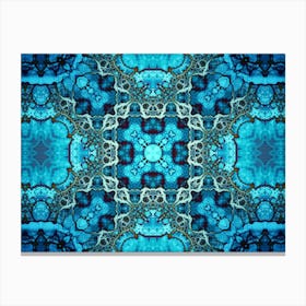 Blue Fractal Canvas Print