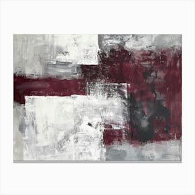 Abstract Painting, Burgundy Canvas Print