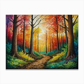 Path Through The Woods 1 Canvas Print