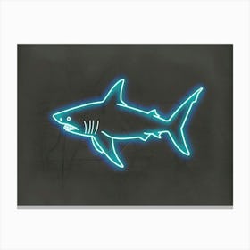 Neon Blue Common Thresher Shark 3 Canvas Print