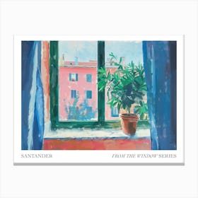 Santander From The Window Series Poster Painting 2 Canvas Print