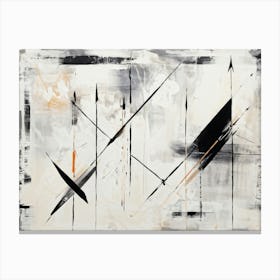 Abstract Design Guided By Hand Drawn Arrows And Markings Sketched With Intuitive Lines On Textured (5) Canvas Print