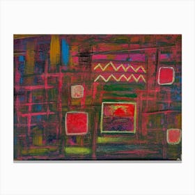 Abstract Living Room Wall Art, Small Pleasures Canvas Print