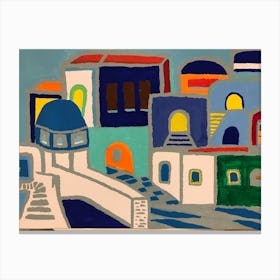 Abstract acrylic buildings Canvas Print