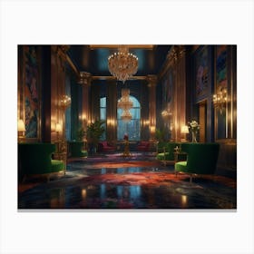 Lobby Of A Hotel Canvas Print