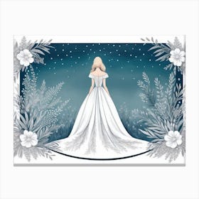 Girl In A Wedding Dress Canvas Print