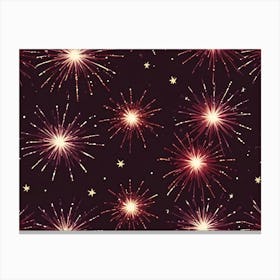 Abstract Image Of Fireworks Exploding In A Night Sky, Creating A Vibrant And Dynamic Display 1 Canvas Print