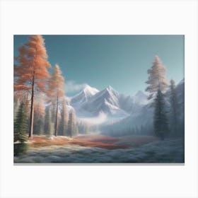 'Alpine Landscape' Canvas Print